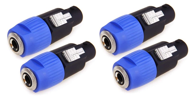 AUDIO 2000'S ACC31A1P2 4-Pack Speakon Male to 1/4" TS Jack Adapters - Image 2